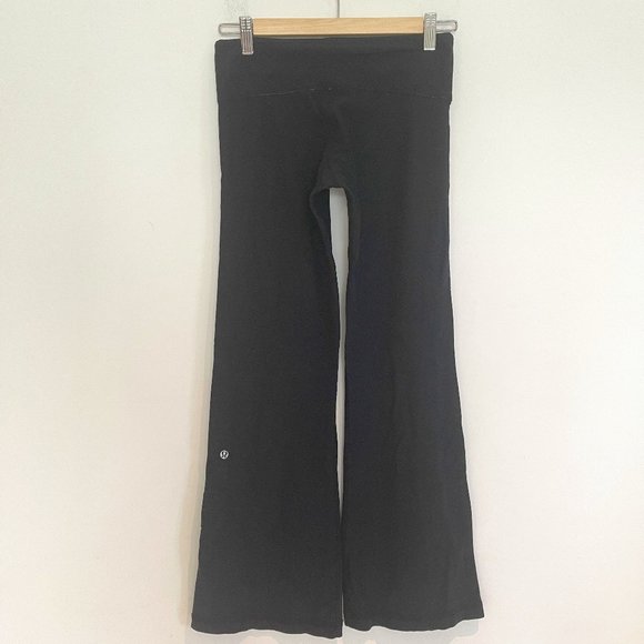 lululemon athletica Pants - COPY - LULULEMON Women Wide Leg Yoga Pants Black Reversible Size 4